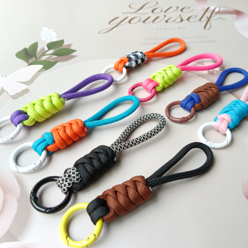 color blocking knotted mobile phone hanging rope woven hanging rope phone case keyring mobile phone accessories