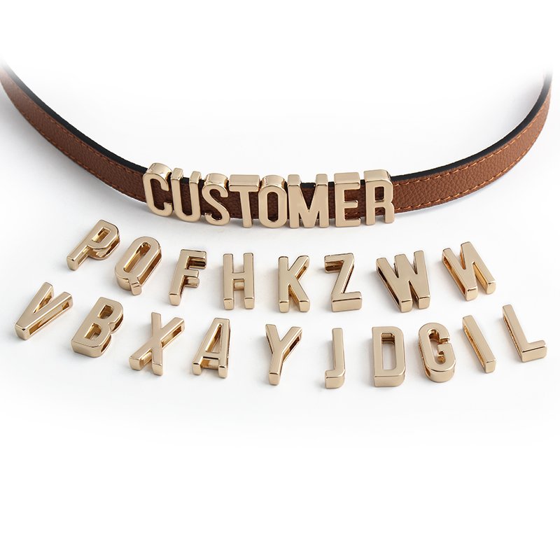 26Pcs/Lot Slide Letter Charms Dog Collar Metal Decorative DIY Free Combination For Straps/Collar/Bags/Mobile Phone Shell