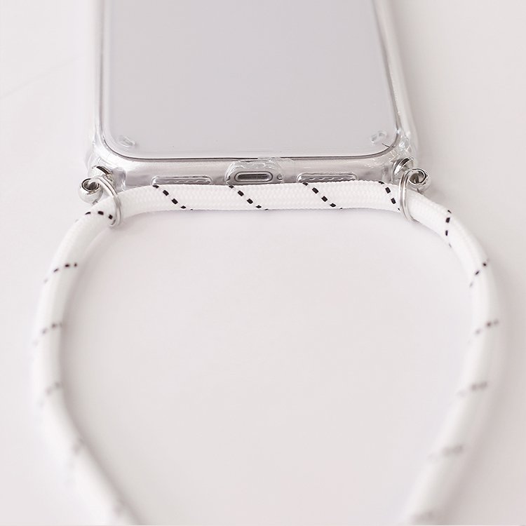 Hang Rope Mobile Phone Case For iPhone 11 12 13 14 15 16 Pro Max Diagonal Strap Soft TPU Clear Phone Cover