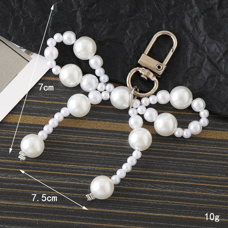 20 Style Pearl Bowknot Heart Charm Candy Transparent Love Mobile Phone Chain Charm Decoration Keychain For Bag Phone Car Key