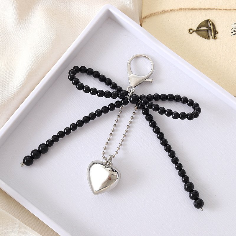 20 Style Pearl Bowknot Heart Charm Candy Transparent Love Mobile Phone Chain Charm Decoration Keychain For Bag Phone Car Key