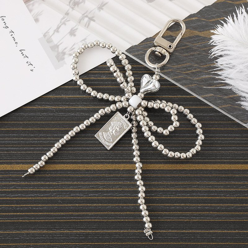 20 Style Pearl Bowknot Heart Charm Candy Transparent Love Mobile Phone Chain Charm Decoration Keychain For Bag Phone Car Key
