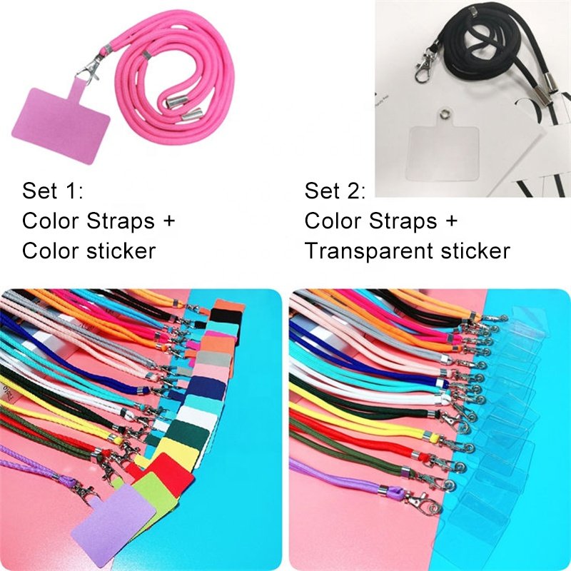 Wholesale Mobile Cell Phone Neck Strap Lanyard With Tab Patch Detachable Adjustable Hanging Mobile Holder Rope Lanyards