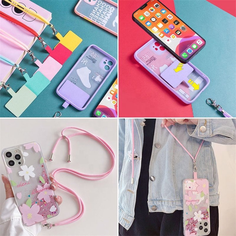 Wholesale Mobile Cell Phone Neck Strap Lanyard With Tab Patch Detachable Adjustable Hanging Mobile Holder Rope Lanyards