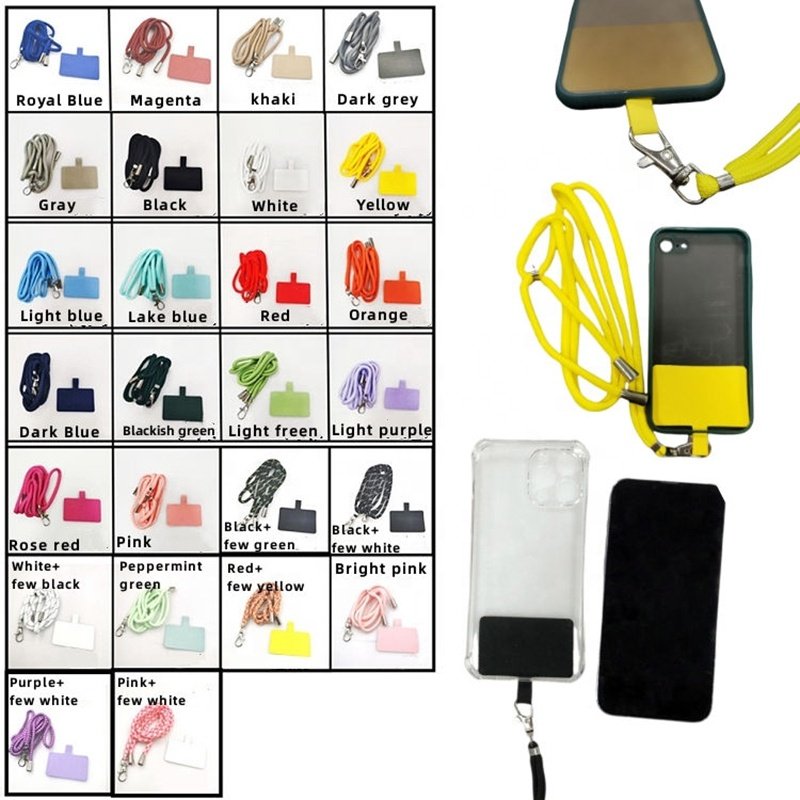 Wholesale Mobile Cell Phone Neck Strap Lanyard With Tab Patch Detachable Adjustable Hanging Mobile Holder Rope Lanyards