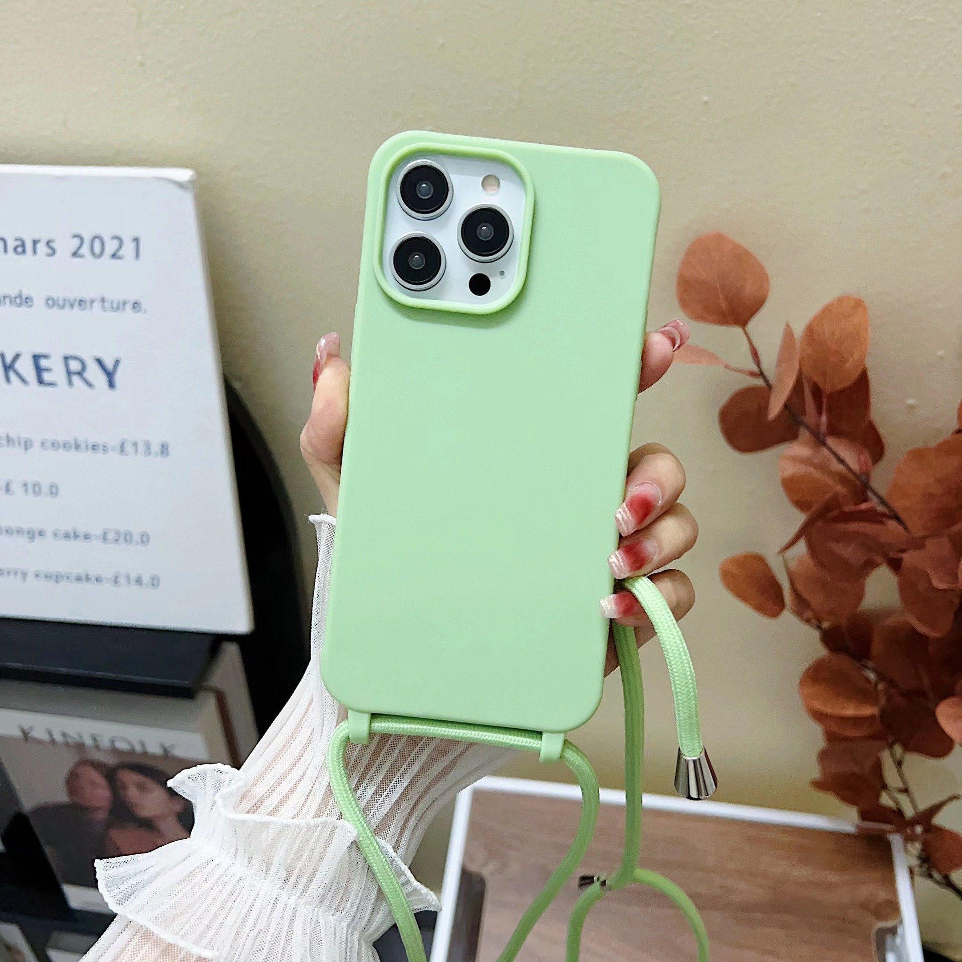 New Candy color enhanced Skin touch crossbody strap lanyard phone case for Iphone 11 12 13 14 15 16plus/ pro/pro max