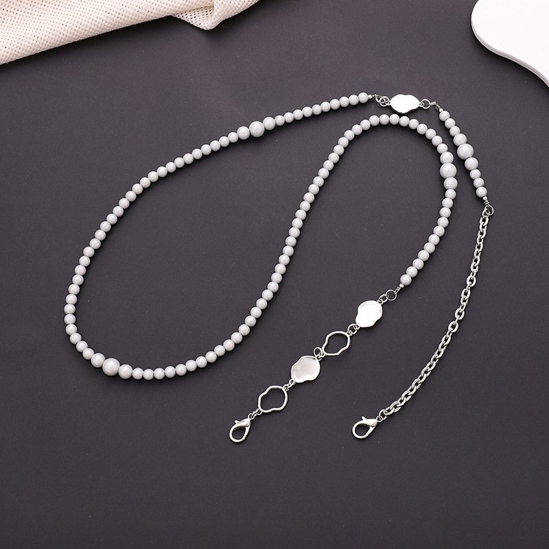 Hot Pearls Portable Phone Strap Custom Pearl Mobile Phone Lanyard Necklace Bow Beaded Mobile Phone Case Crossbody Neck Strap