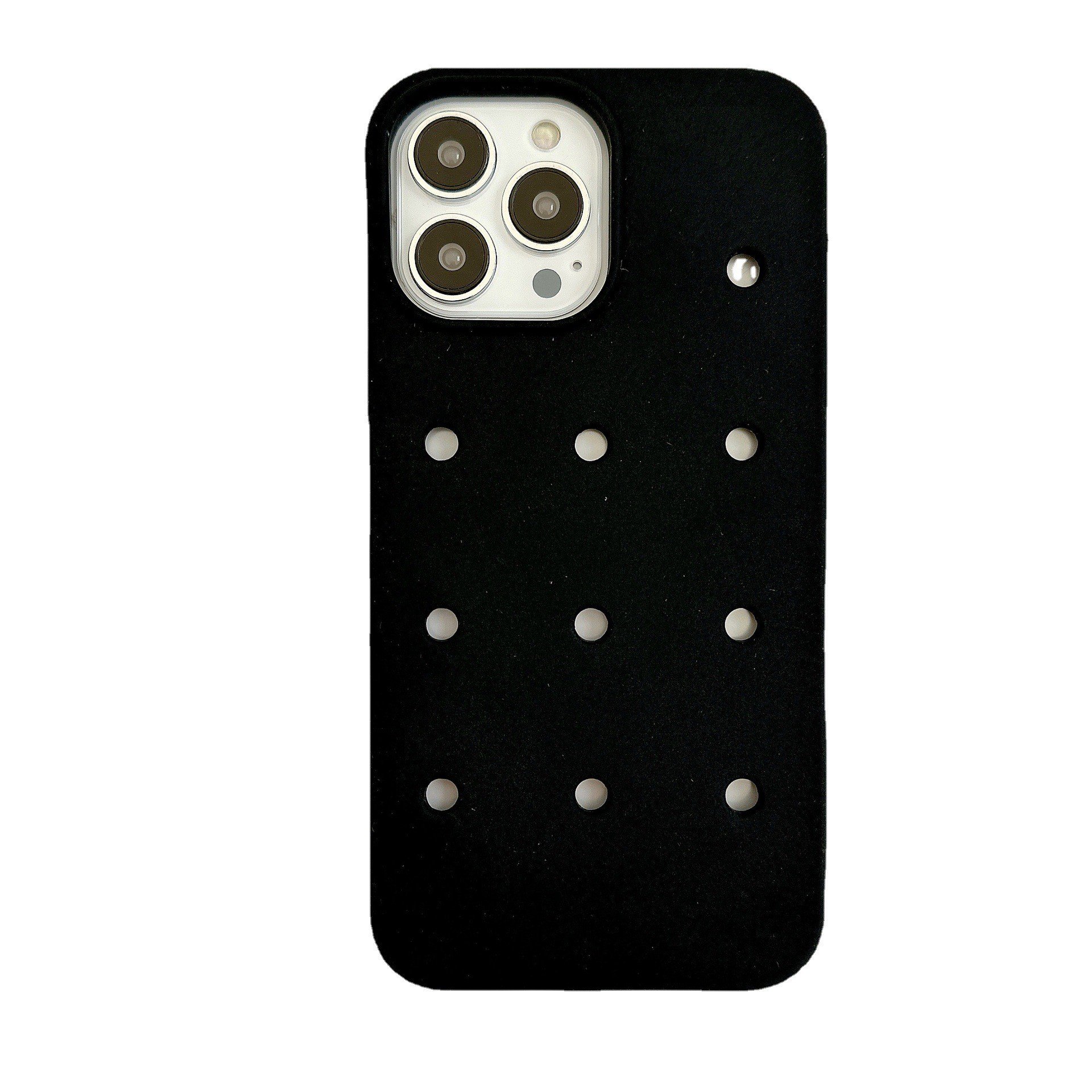 Luxury Design 2023 Holes DIY Phone Case for Breathable DIY Hole Matte Silicon DIY for Phone 15 14 13 Pro Case Navy Pink