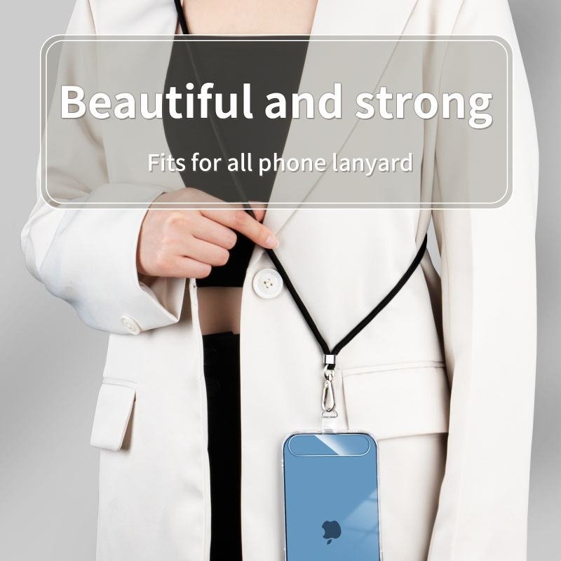 Mobile Phone Lanyard Patch Strap Clip Charm Tether Tab Transparent TPU Cell Smartphone Accessories Chain Case