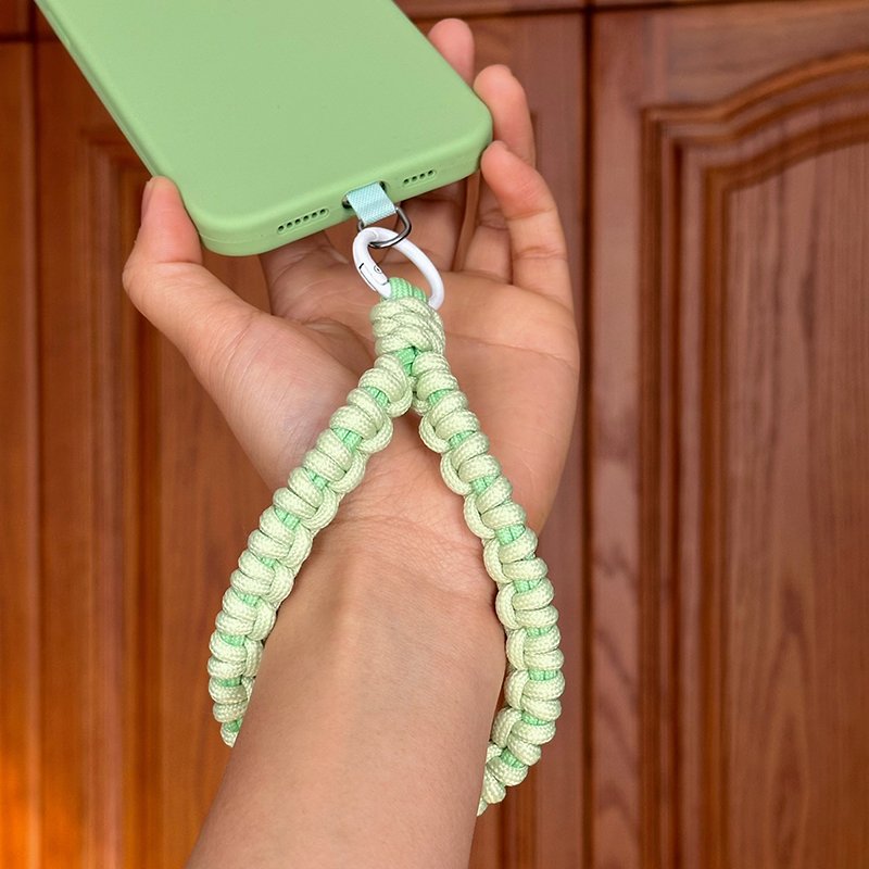 Hot Selling Woven Mobile Phone Strap Accessories Cell Case Charms Hanging Rope Chain Ring Cord Phone Lanyard with Tether Patch