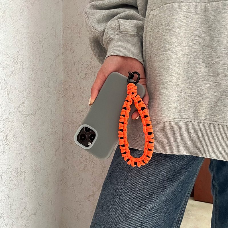 Hot Selling Woven Mobile Phone Strap Accessories Cell Case Charms Hanging Rope Chain Ring Cord Phone Lanyard with Tether Patch