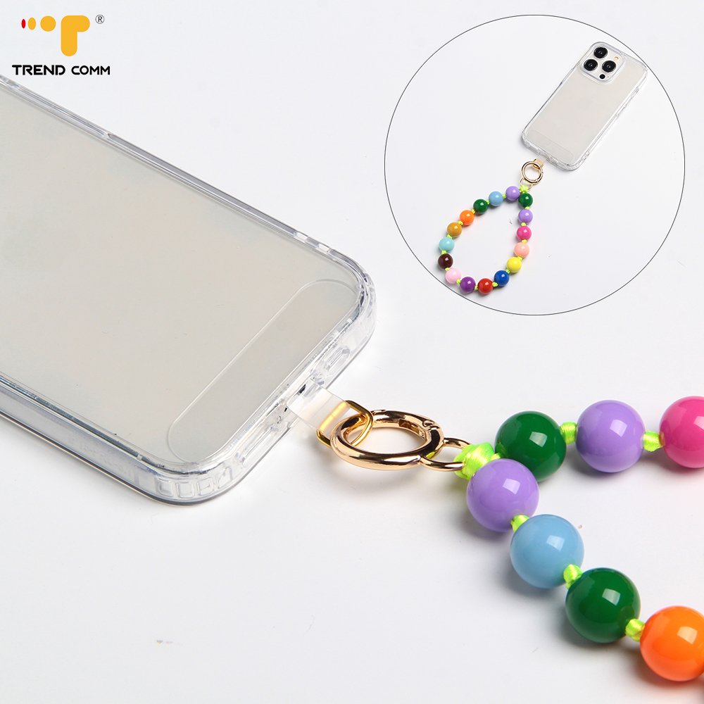New Arrival Handmade Customized Pearl Beads Mobile Phone Chain Straps Phone Charm Accessories For iphone 14 15