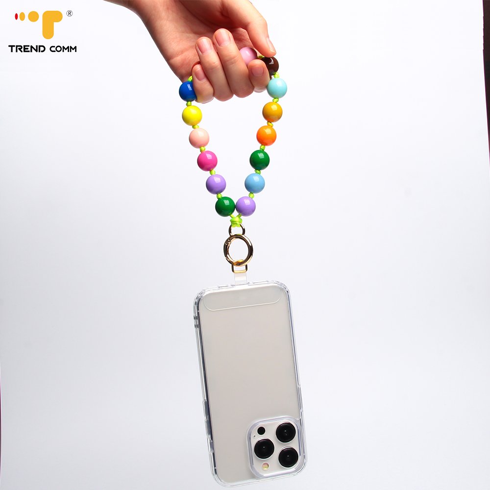 New Arrival Handmade Customized Pearl Beads Mobile Phone Chain Straps Phone Charm Accessories For iphone 14 15