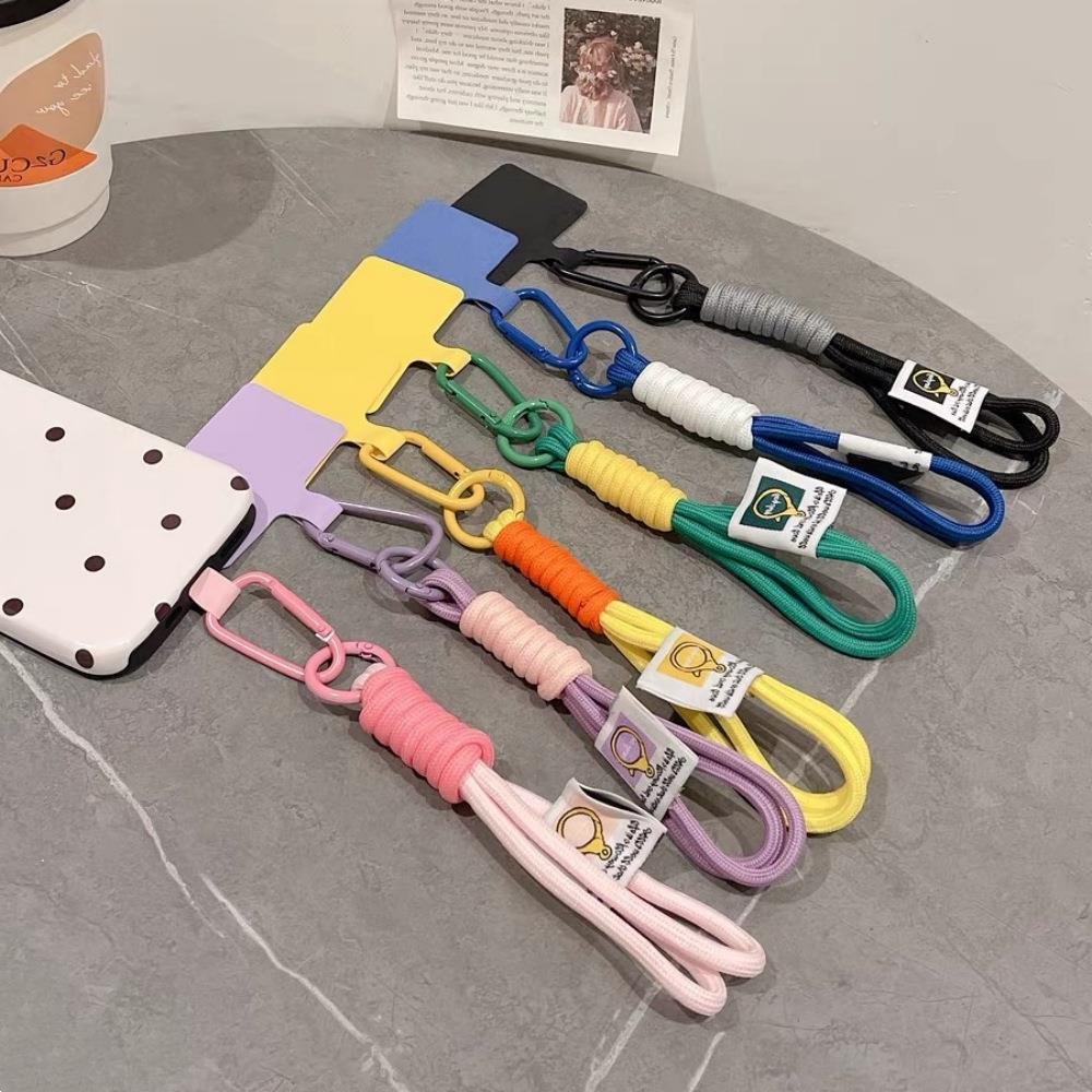 Anti Lost Universal Short Wrist Strap Phone Case Hand Strap Key Chain Nylon Braided Short Rope for phone