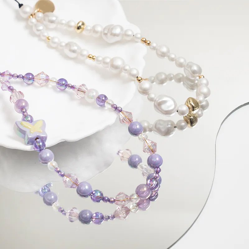 New high-end pendant chain fashion cute female crystal pendant pendant exquisite high-grade wrist rope anti-lost rope