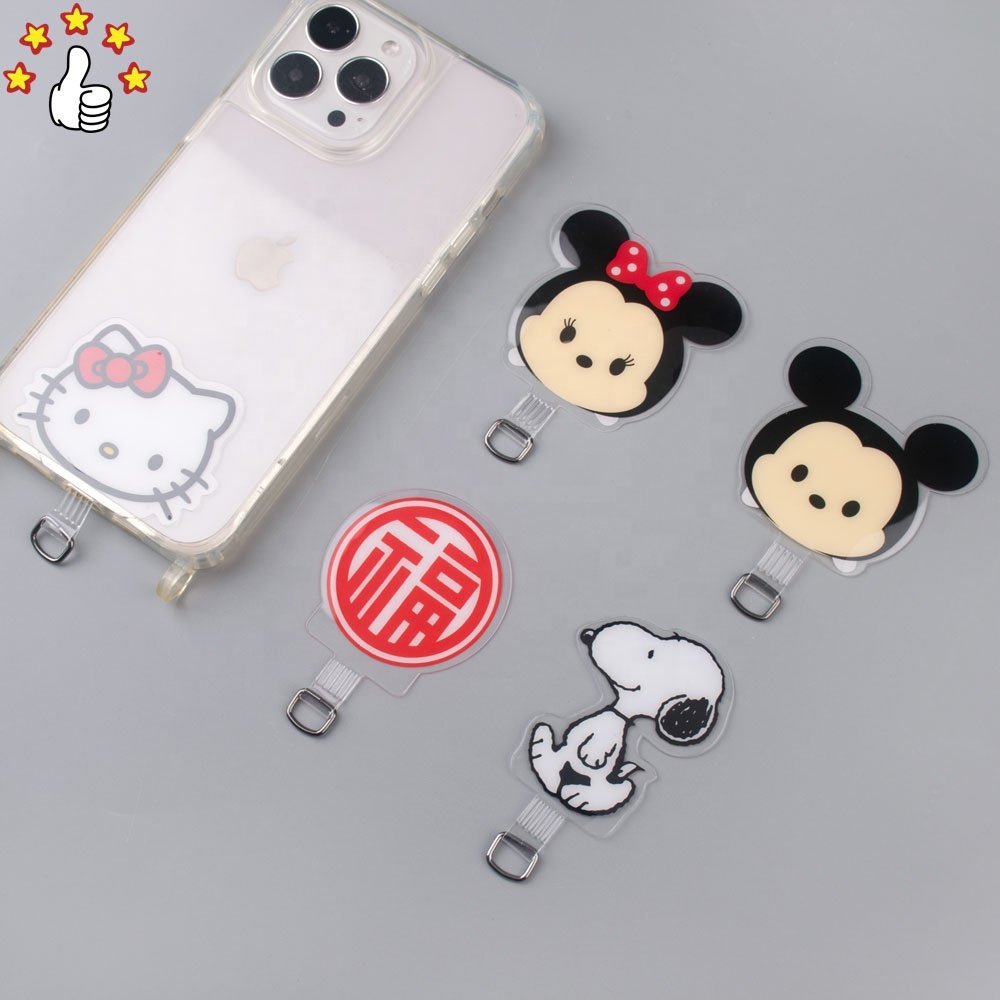 Phone Lanyard PVC Patches Mobile Phones Strap Patches Transparent Patch For Phone Strap