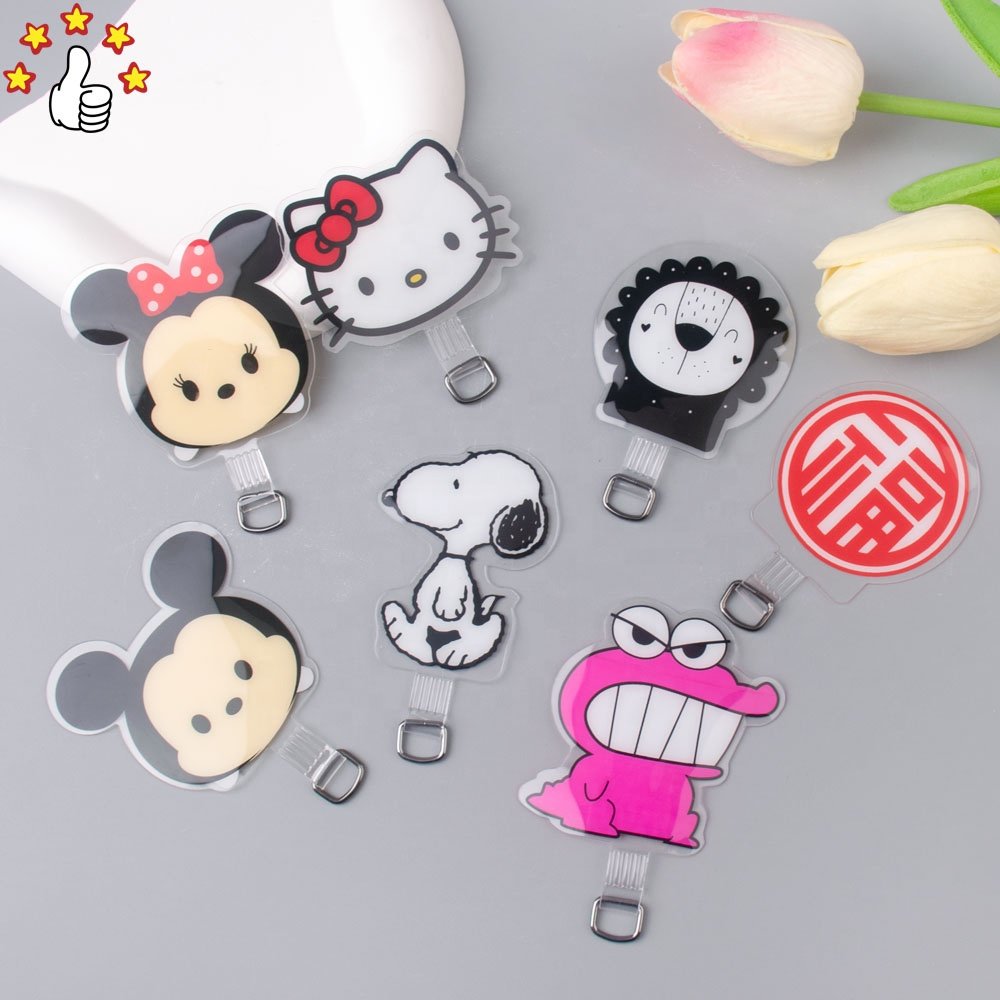 Phone Lanyard PVC Patches Mobile Phones Strap Patches Transparent Patch For Phone Strap