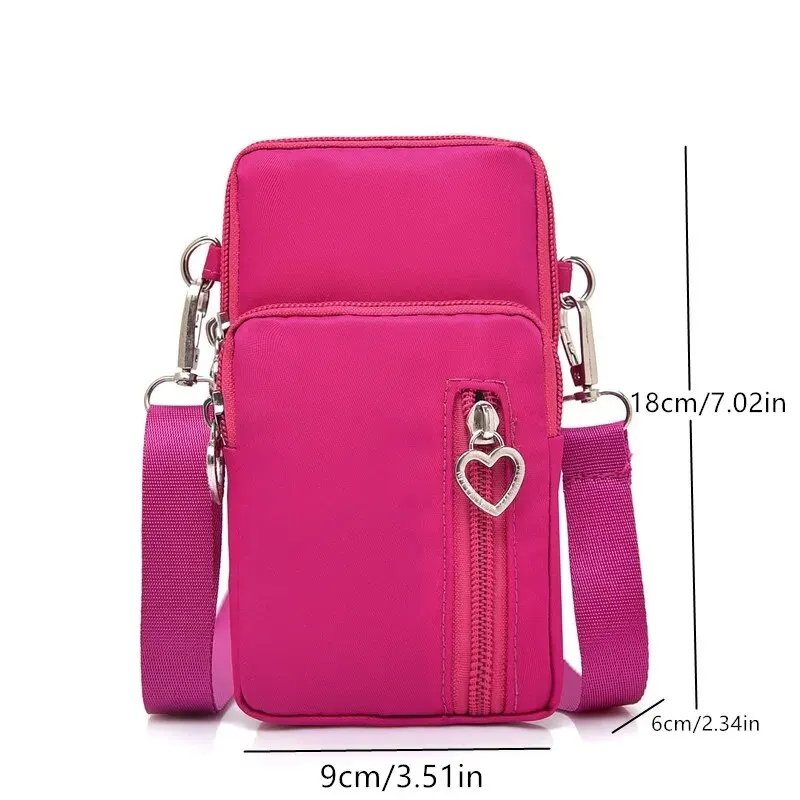 Women's Mini Crossbody Bag - Handbag with Cell Phone Pocket Flap Shoulder Bag Waterproof Running Arm Band