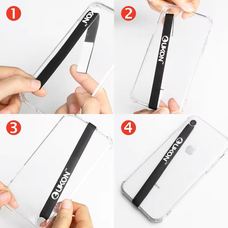 Wholesale custom logo silicone grip for phone adjustable universal length phone loop grips for mobile phone