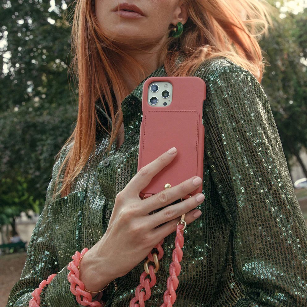 Acrylic buckle chain mobile phone lanyard macaron color plastic chain mobile phone case anti-lost anti-fall pendant pendant