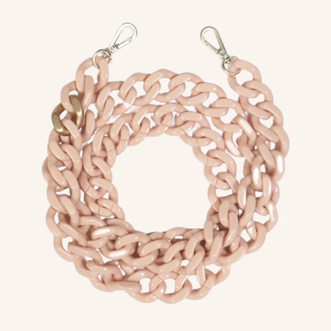 Acrylic buckle chain mobile phone lanyard macaron color plastic chain mobile phone case anti-lost anti-fall pendant pendant