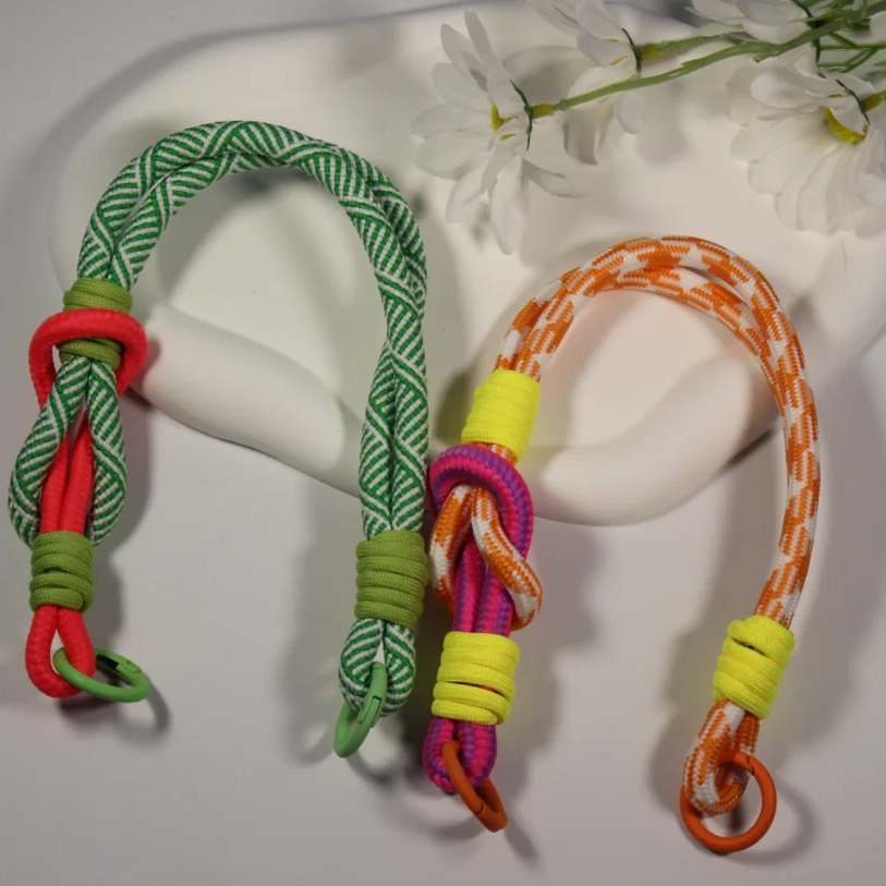Portable Accessories Lanyard Braid Durable Wrist Strap Key Anti-Loss Lanyard Strong Short Rope Mobile Phone Hanging Chain