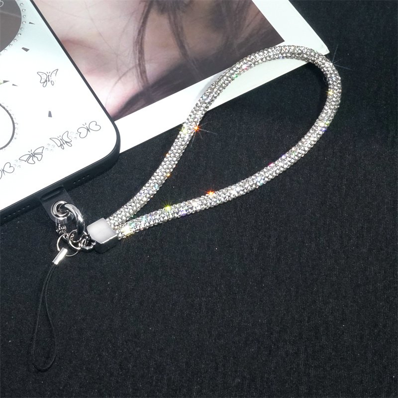 New Anti-lost Mobile Phone Lanyard Wrist Chain Luxury Rhinestone Hanging Chain High-end Short Rhinestone-encrusted Bracelet