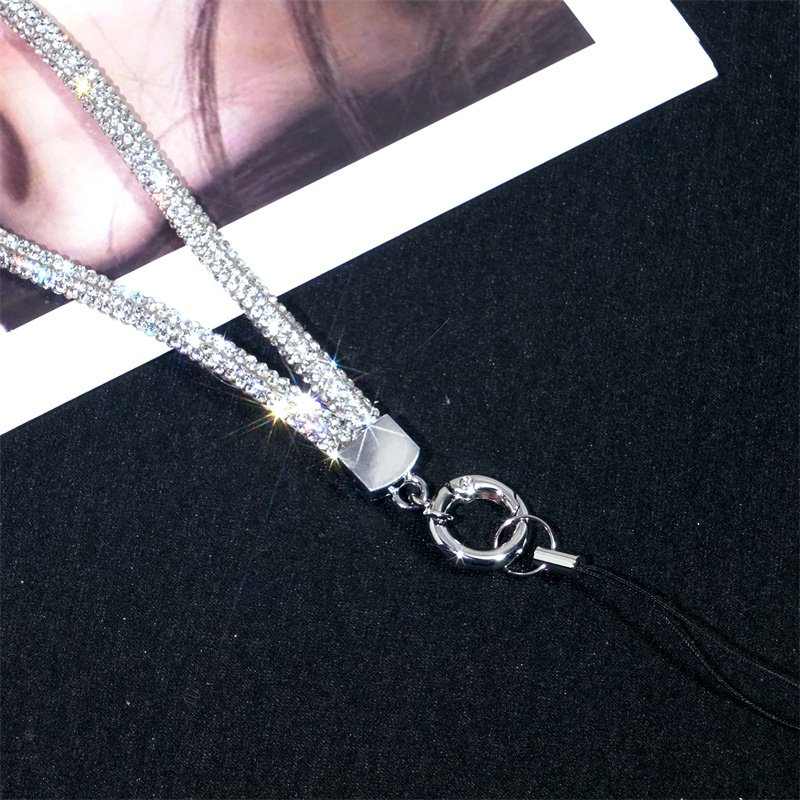 New Anti-lost Mobile Phone Lanyard Wrist Chain Luxury Rhinestone Hanging Chain High-end Short Rhinestone-encrusted Bracelet