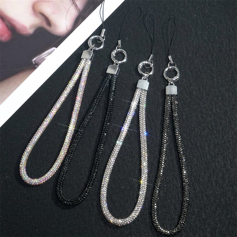 New Anti-lost Mobile Phone Lanyard Wrist Chain Luxury Rhinestone Hanging Chain High-end Short Rhinestone-encrusted Bracelet