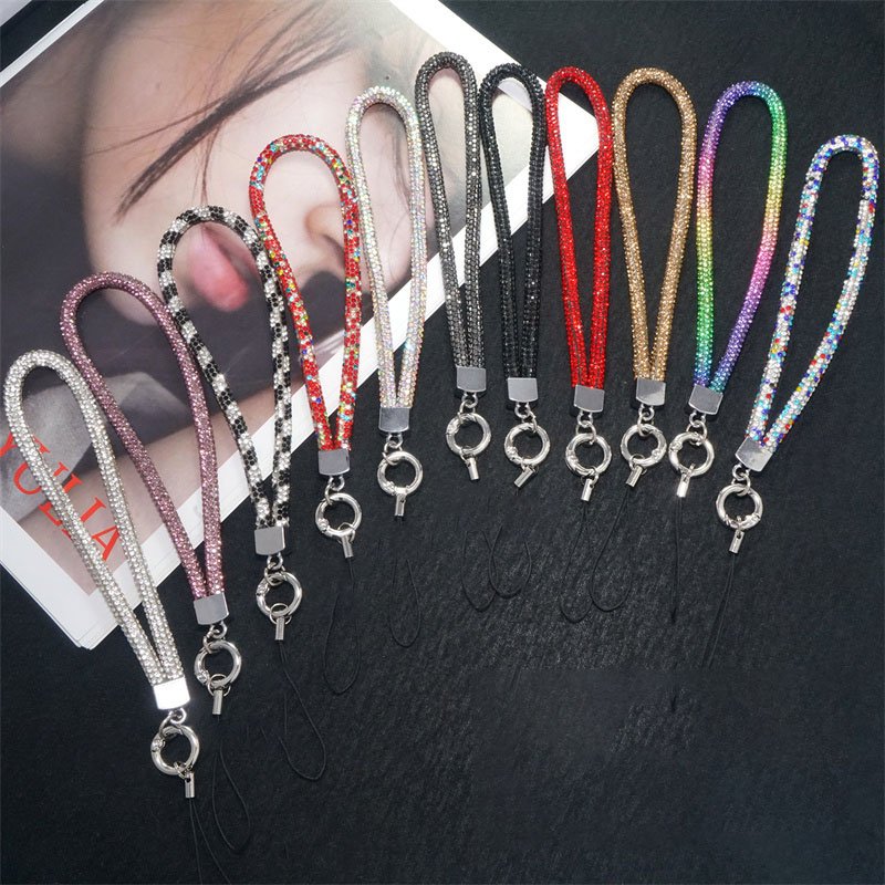 New Anti-lost Mobile Phone Lanyard Wrist Chain Luxury Rhinestone Hanging Chain High-end Short Rhinestone-encrusted Bracelet