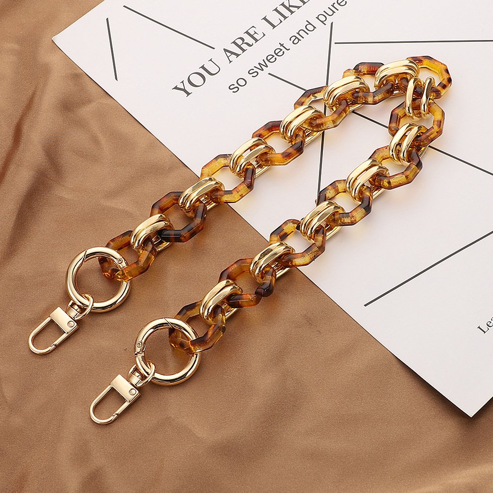hot universal acrylic baroque metal mobile wrist phone case chain handbag purse strap lanyard for crossbody shoulder bags straps