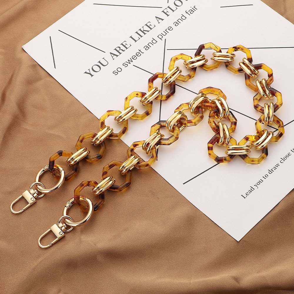 hot universal acrylic baroque metal mobile wrist phone case chain handbag purse strap lanyard for crossbody shoulder bags straps