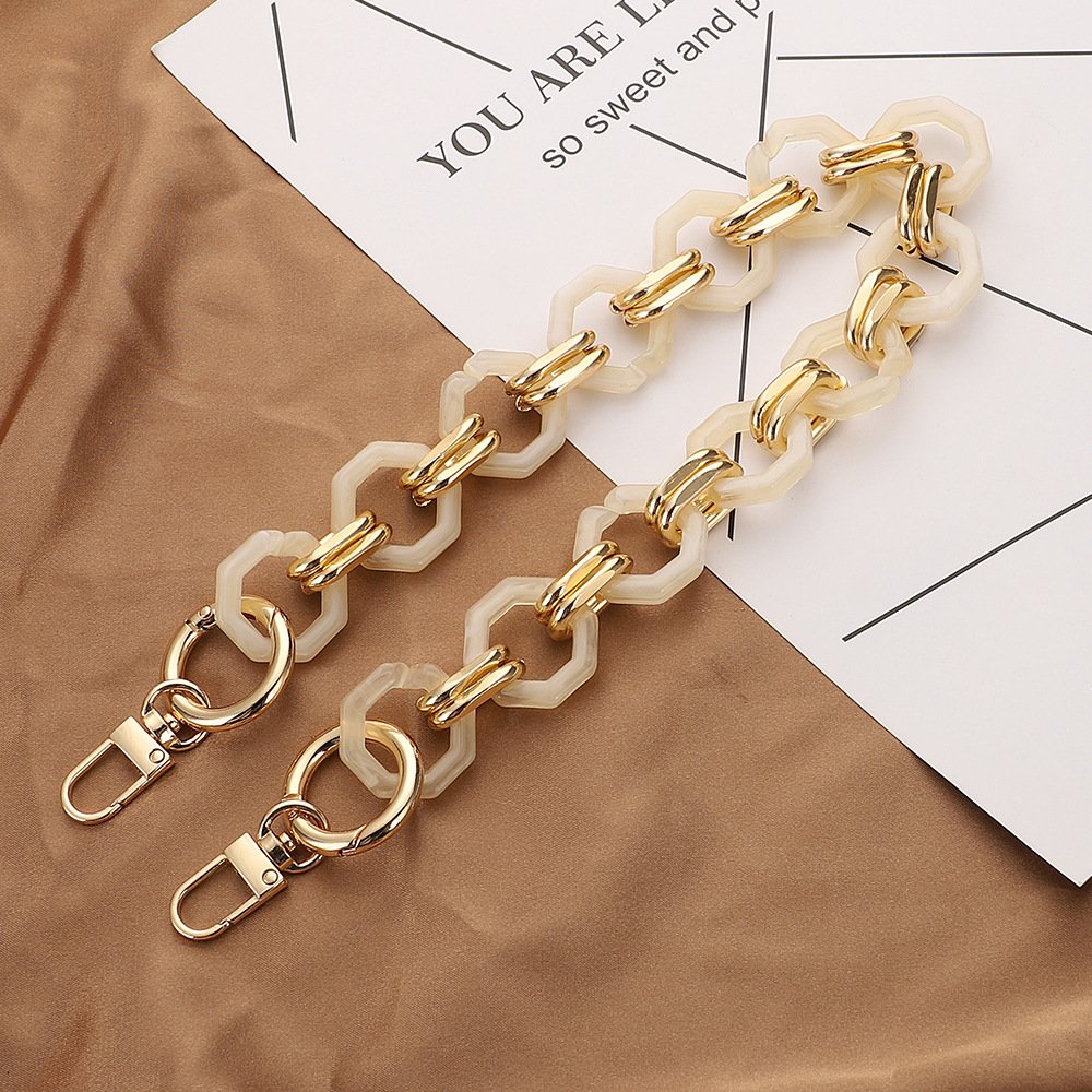 hot universal acrylic baroque metal mobile wrist phone case chain handbag purse strap lanyard for crossbody shoulder bags straps