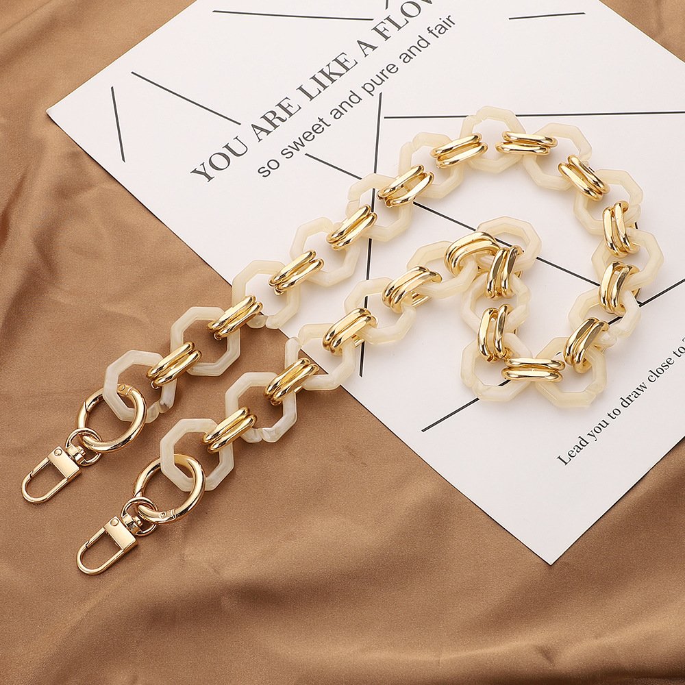 hot universal acrylic baroque metal mobile wrist phone case chain handbag purse strap lanyard for crossbody shoulder bags straps
