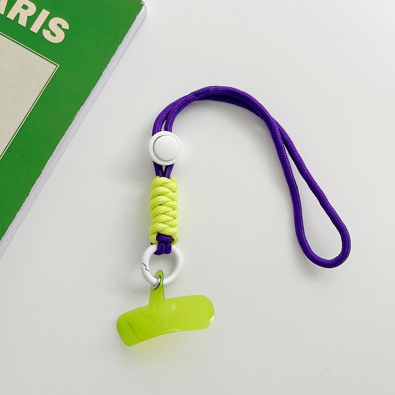 Fashion Adjustable Braided Wrist Phone Strap Keychain Lanyard for Mobile Phone and Camera Anti-Lost Made of Polyester