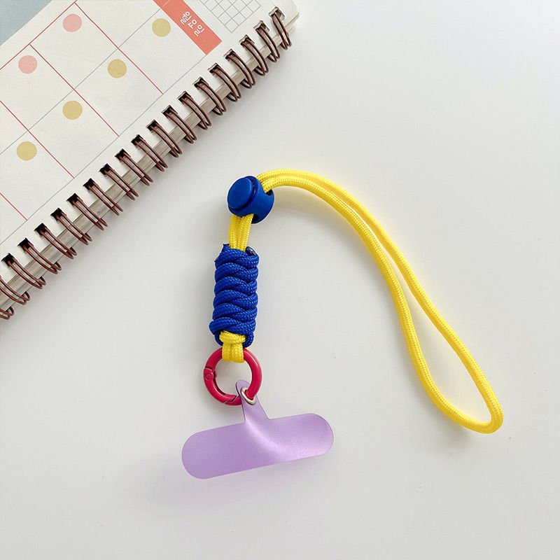 Fashion Adjustable Braided Wrist Phone Strap Keychain Lanyard for Mobile Phone and Camera Anti-Lost Made of Polyester