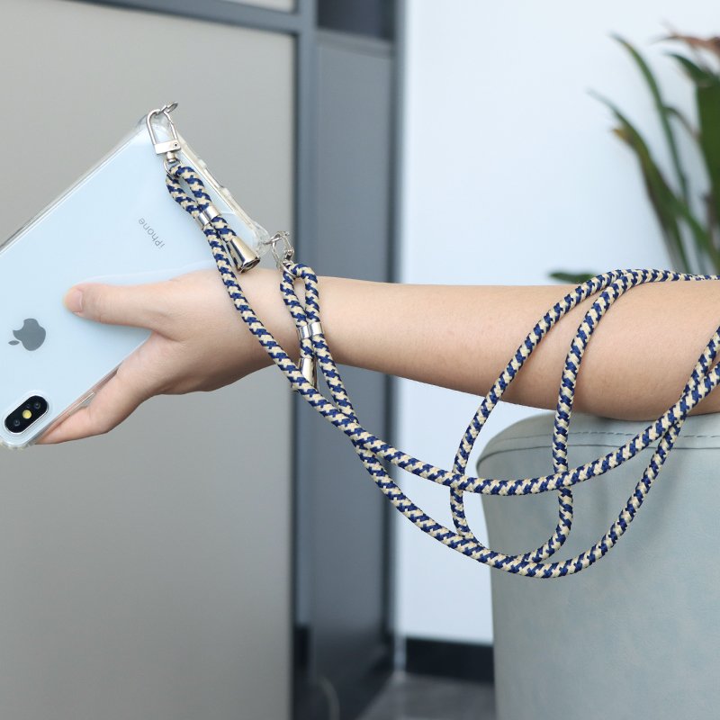 Universal Dropping Detachable Strap Necklace With Snap Hooks Phone Spring Rope For Lanyards Mobile Cell Phone Case