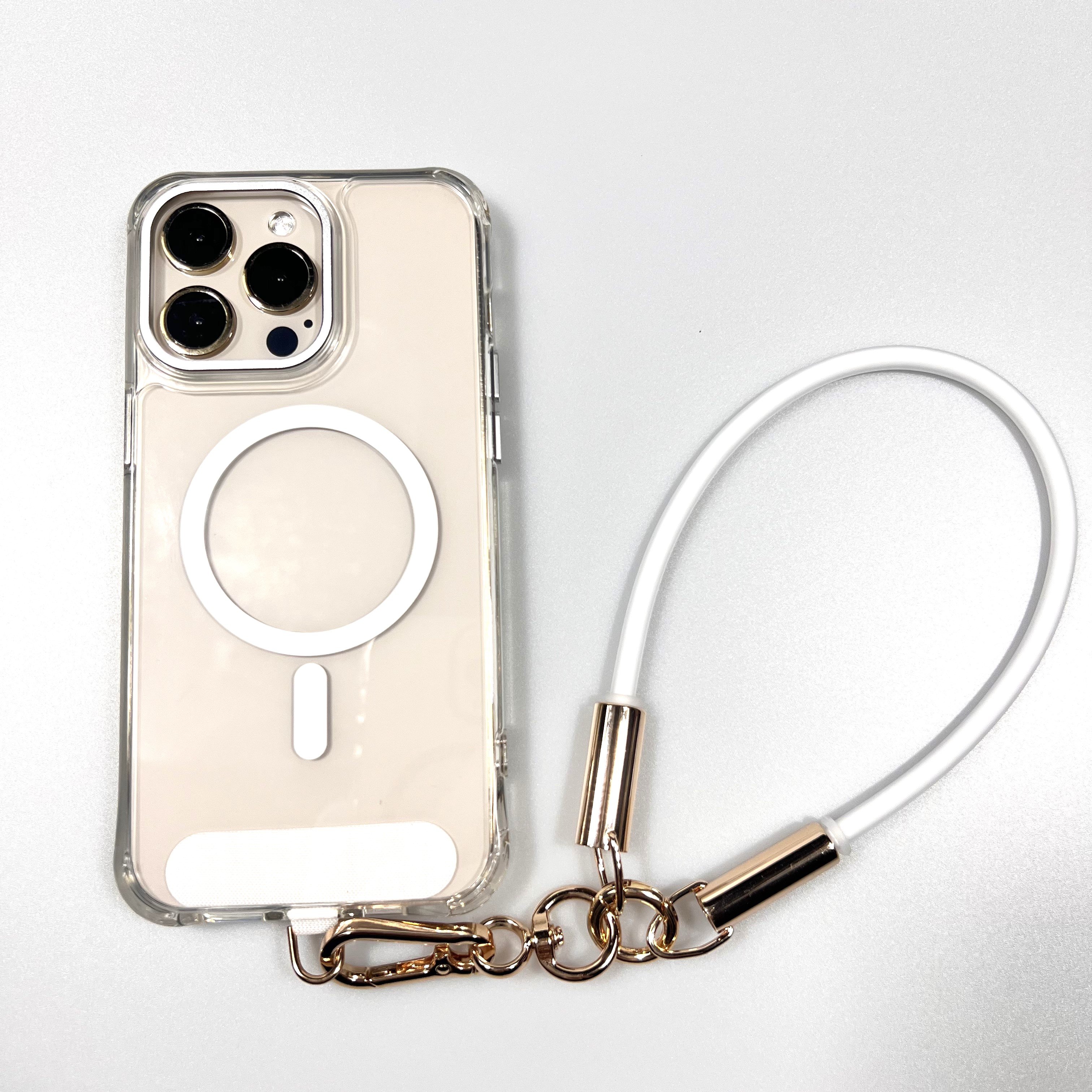 Adjustable Crossbody Phone Neck Strap Tether Mobile Cell Phone Round Rope Lanyard With Nylon Patch Tab For All Smartphone
