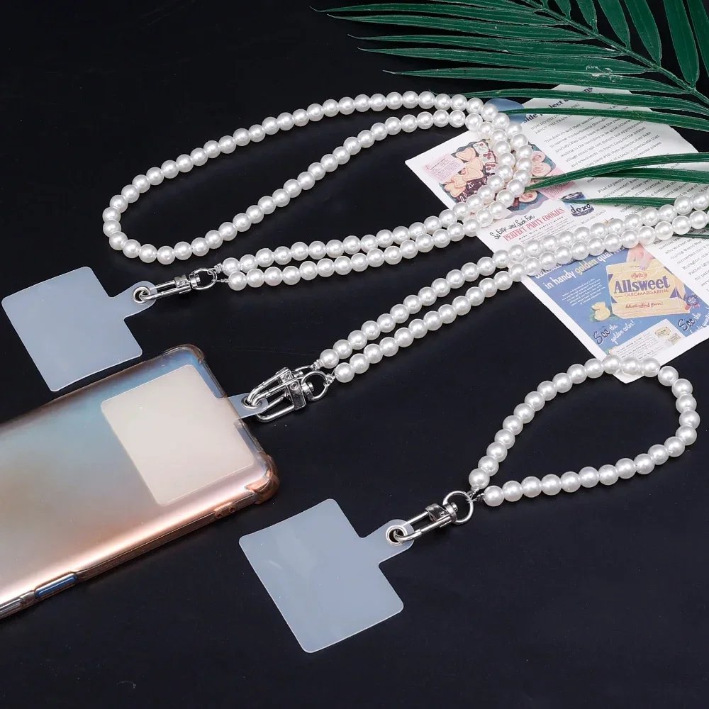 Universal Mobile Phone Anti-lost Lanyard Sling Belt Clip Chain Long Crossbody Wrist Chain Women's Mobile Phone Strap Witn Patch