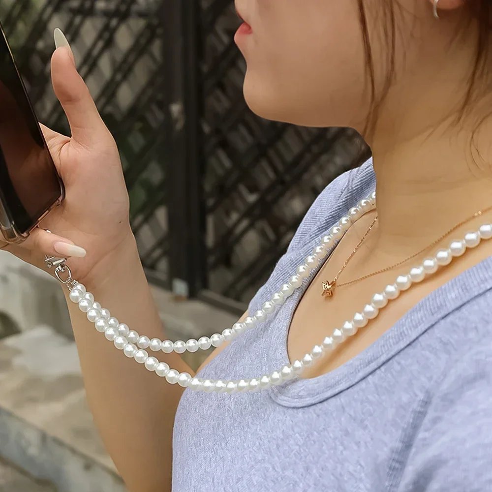 Universal Mobile Phone Anti-lost Lanyard Sling Belt Clip Chain Long Crossbody Wrist Chain Women's Mobile Phone Strap Witn Patch