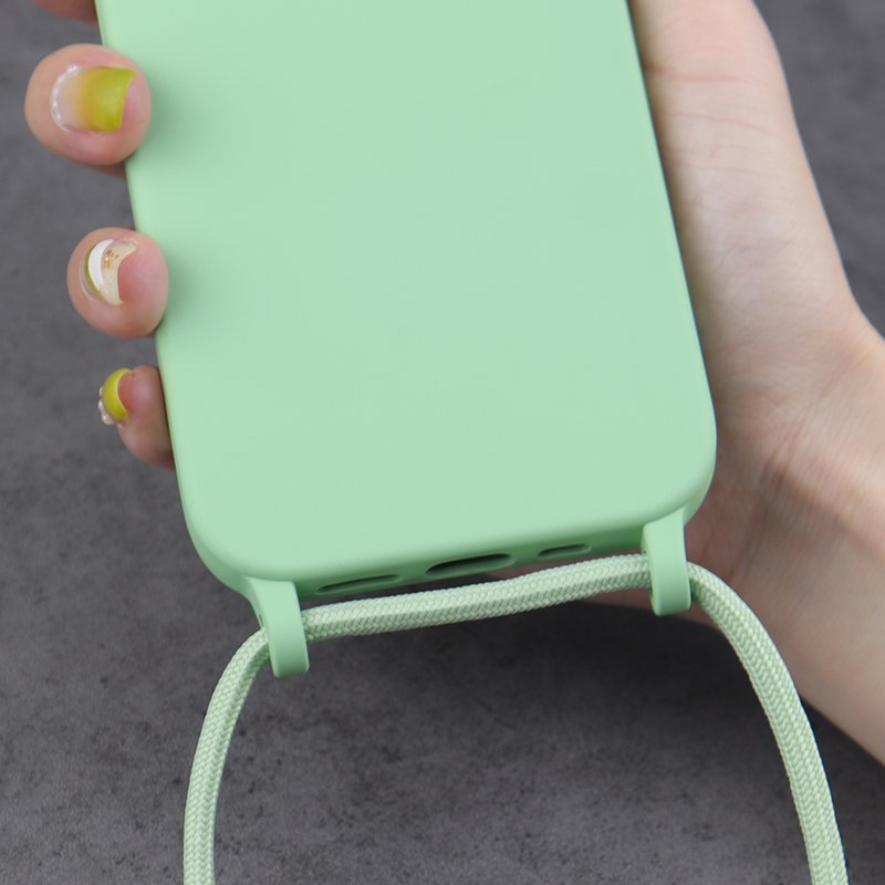 wholesale cell phone strap necklace lanyard mobile phone case cover silicone phone case with shoulder strap