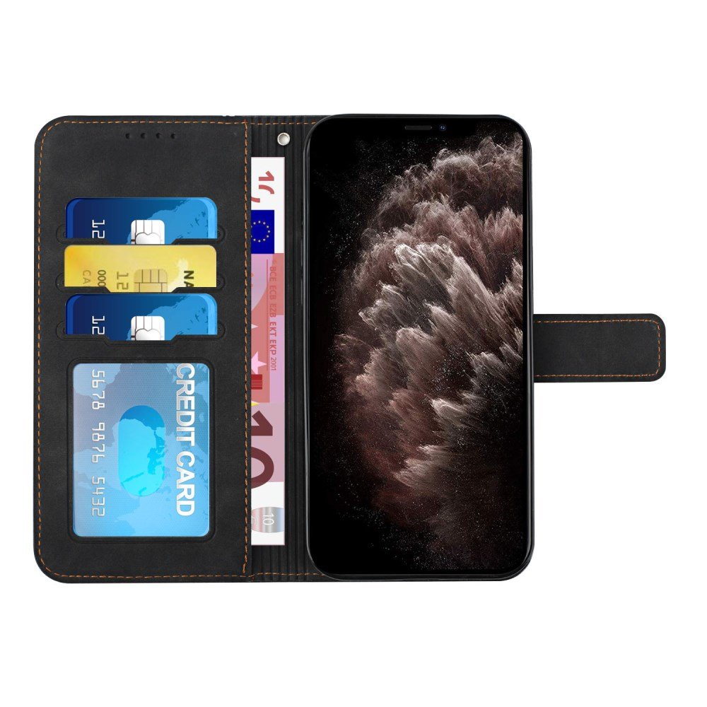 Imprinted Heart Wallet Stand PU Leather Cell Phone Pouch Cover for OnePlus Nord 2 With Strap Mobile Phone Bag Case