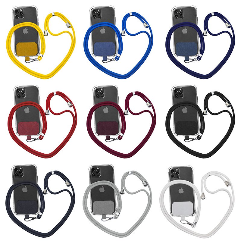 Fixed card mobile phone lanyard men's and women's neck hanging safety anti loss mobile phone case lanyard back stick clip