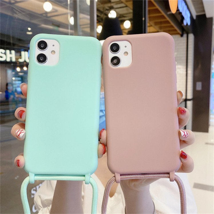 Crossbody Anti-fall Colorful Shoulder Neck Strap Rope Phone Case For iPhone 14 13 12 11 Pro Max XS MAX X XR SE 6 7 8 In Stock
