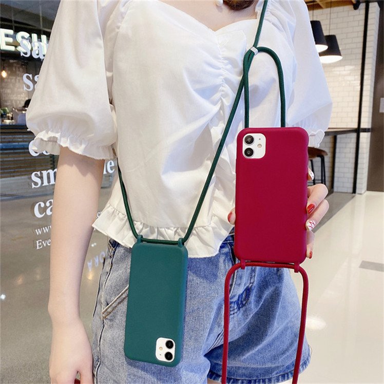 Crossbody Anti-fall Colorful Shoulder Neck Strap Rope Phone Case For iPhone 14 13 12 11 Pro Max XS MAX X XR SE 6 7 8 In Stock