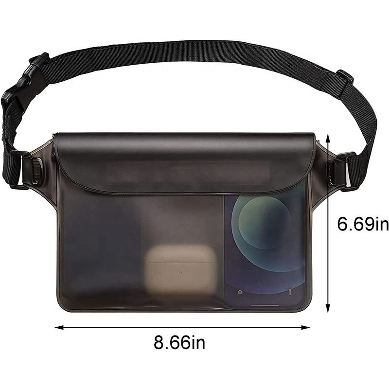 Yuanfeng Factory Wholesale Waterproof Pouch Bag PVC Waist Pouch with Adjustable Waist Strap for Beach, Swimming