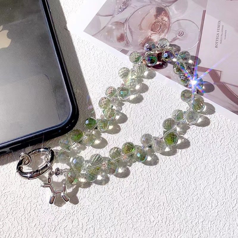 fashion hanging chain ring code cell phone wrist strap clip universal dog crystal mobile phone lanyard