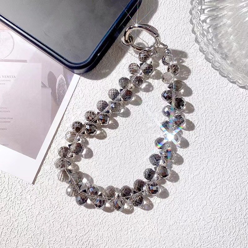 fashion hanging chain ring code cell phone wrist strap clip universal dog crystal mobile phone lanyard
