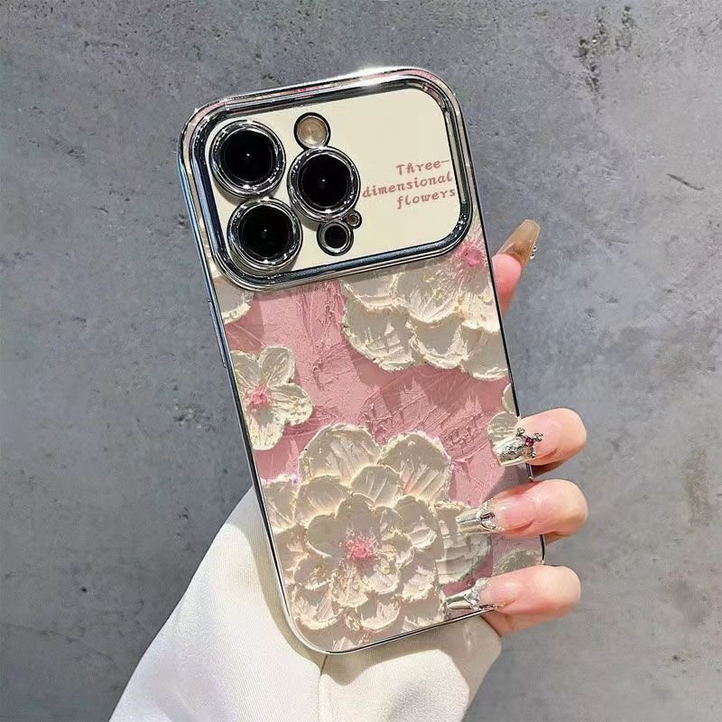 2024 White Flower for Apple 14 phone case iPhone13 New 12/11/XR/xs/x all-inclusive 7/8 Plus