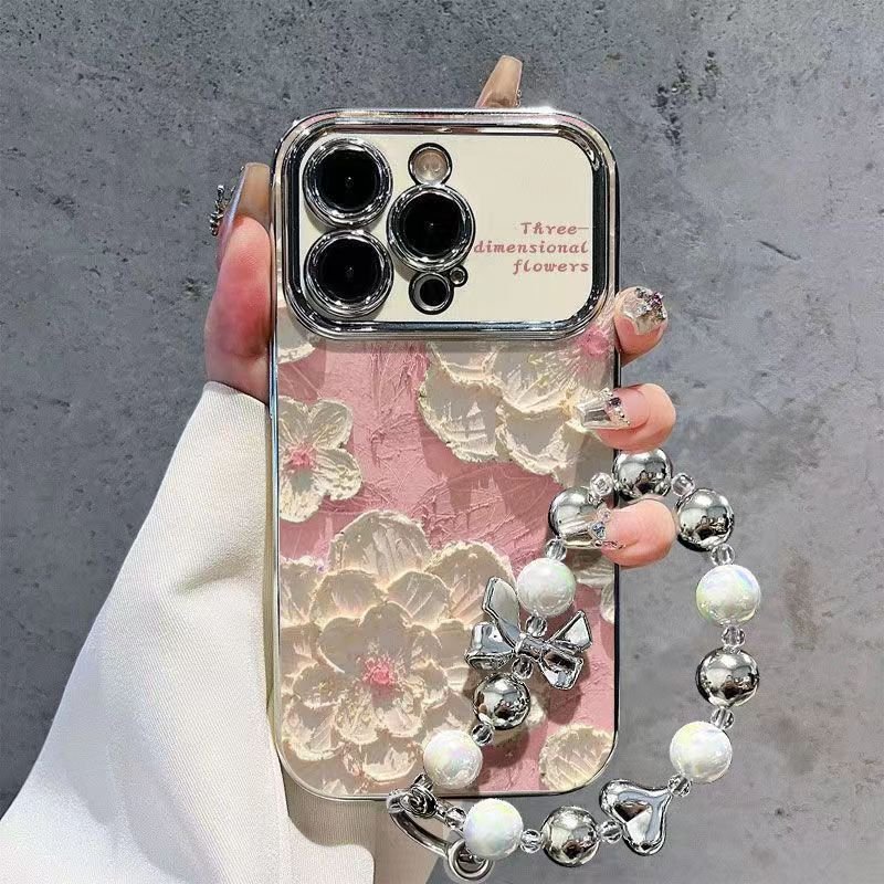 2024 White Flower for Apple 14 phone case iPhone13 New 12/11/XR/xs/x all-inclusive 7/8 Plus